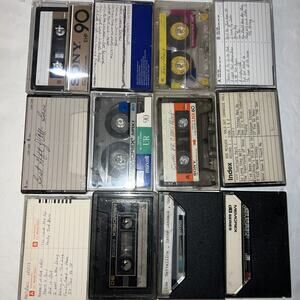 Lot 12 Prerecorded Blank Cassette Tapes for Re-Recording